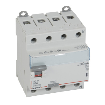 ВДТ DX3 4П 40А A 300мА N справ LEGRAND