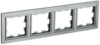BRITE Рамка 4-местная РУ-4-БрС сталь IEK