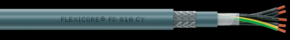 Кабель для буксируемых цепей FLEXICORE FD 810 CY 4G0,75, ПВХ, 300/500В, серый (RAL7001), цифровая маркировка жил