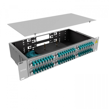 Кросс 19" NTSS PREMIUM, предсобранный 2U, 48 портов LC/UPC duplex, 50/125 мкм OM3