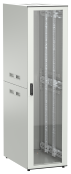 ITK UNITBOX N Шкаф сетевой 19" напольный 47U 600х1000мм стеклянная передняя дверь серый