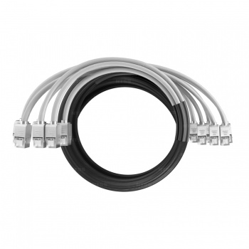 Кабельная сборка NTSS PREMIUM 6pc, FTP CAT6, оконцована разъемами KEYSTONE RJ45 FTP CAT6, заделка в чулке, вывод 0.6м, длина 15м, LSZH, серый