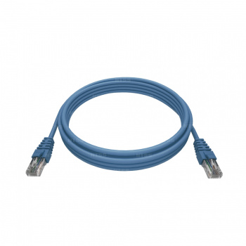 Патч-корд NTSS 2хRJ45/8P8C, T568B UTP 6 кат. литой 1 метр, LSZH, синий