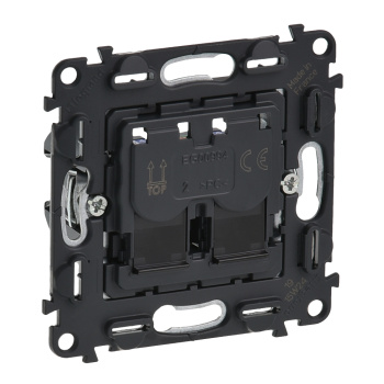 Valena IN'MATIC.Информационная розетка двойная RJ45 Кат.6А UTP
