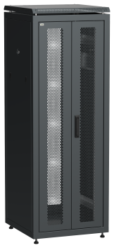 ITK LINEA N Шкаф сетевой 19" 33U 600х600мм двери передняя перфорированная задняя двустворчатая перфорированная черный