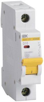 KARAT Автоматический выключатель ВА47-29 1P D 10А 4,5кА IEK