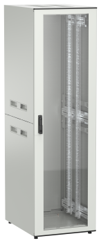 ITK UNITBOX N Шкаф сетевой 19" напольный 42U 600х800мм стеклянная передняя дверь серый