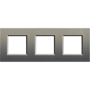 LivingLight Рамка прямоугольная, 3 поста, цвет Серый шелк