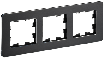 BRITE Рамка 3-местная РУ-3-1-Бр металл черный RE IEK