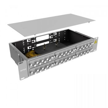 Кросс 19" NTSS PREMIUM, предсобранный 2U, 48 портов FC/UPC, 9/125 мкм (планки, сплайс-кассета 2шт, пигтейлы, КДЗС, адаптеры)