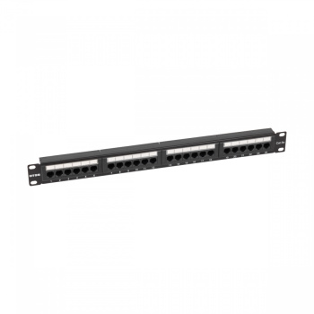 Патч-панель NTSS 24 UTP порта RJ45, cat.5е, 1U, Dual IDC, без органайзера