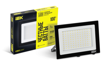 Прожектор светодиодный СДО 06-100 IP65 4000К черный IEK