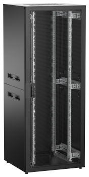 ITK UNITBOX N Шкаф сетевой 19" напольный 42U 800х800мм перфорированная передняя дверь задняя металлическая черный