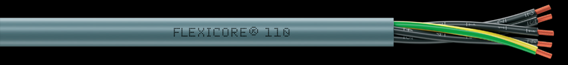 Кабель контрольный FLEXICORE 110 12G0,75, ПВХ, 300/500В, серый (RAL7001), цифровая маркировка жил