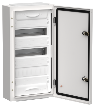 TITAN 5 Корпус металлический ЩРн-36 (1х36) 585х310х140мм IP54 белый (одна дверь) IEK