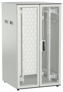 ITK UNITBOX N Шкаф сетевой 19" напольный 28U 800х800мм двери перфорированная металлическая двустворчатая перфорированная серый