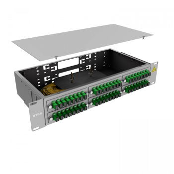 Кросс 19" NTSS PREMIUM, предсобранный 2U, 48 портов SC/APC, 9/125 мкм