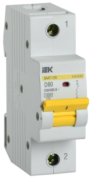 KARAT Автоматический выключатель ВА47-150 1P D 80А 15кА IEK