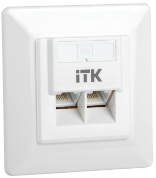 ITK Внутренняя информационная розетка RJ45 кат.5E UTP 2 порта