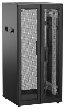 ITK UNITBOX N Шкаф сетевой 19" напольный 24U 600х600мм двери перфорированная металлическая двустворчатая перфорированная черный
