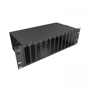 Кросс NTSS оптический 19'' укомплектованный 3U, 96 портов ST/UPC, 9/125 мкм (планки, сплайс-кассета 3шт, пигтейлы, КДЗС, адаптеры) черный RAL 9005