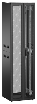 ITK UNITBOX N Шкаф сетевой 19" напольный 47U 600х600мм двери перфорированная металлическая двустворчатая перфорированная черный