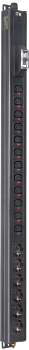 ITK BASE PDU вертикальный PV1111 23U 1 фаза 16А 6 розеток SCHUKO (немецкий стандарт) + 12 розеток C13 кабель 2,6м вилка SCHUKO (немецкий стандарт)