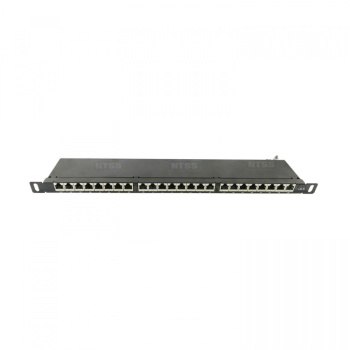 Патч-панель NTSS PREMIUM 0.5U 24 порта RJ45 FTP cat.6, Krone IDC (инструмент в комплекте) с задним кабельным органайзером