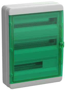 TEKFOR Корпус пластиковый КМПн-54 IP65 зеленая прозрачная дверь IEK