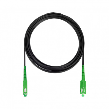 Дроп-кабель NTSS spc SC/APC-SC/APC G.657A1 40м LSZH M/0 проволока, без ВСЭ, черный (патч-корд)