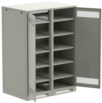ITK LINEA B Шкаф аккумуляторный (пустой) 2000х1400х950мм двустворчатая металлическая дверь серый