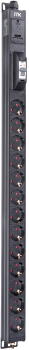 ITK BASE PDU вертикальный PV0111 19U 1 фаза 16А 13 розеток SCHUKO (немецкий стандарт) кабель 2,6м вилка SCHUKO (немецкий стандарт)