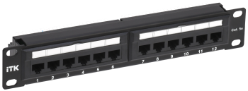 ITK 1U патч-панель кат.5E UTP 12 портов 10" (Dual IDC)
