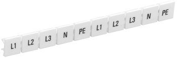 Маркеры для КПИ-10мм2 с символами "L1, L2, L3, N, PE" IEK