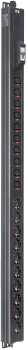 ITK BASE PDU вертикальный PV1111 25U 1 фаза 16А 10 розеток SCHUKO (немецкий стандарт) + 10 розеток C13 кабель 2,6м вилка SCHUKO (немецкий стандарт)