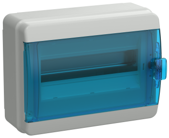 TEKFOR Корпус пластиковый КМПн-12 IP65 синяя прозрачная дверь IEK